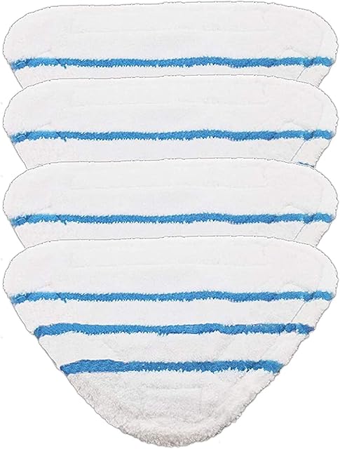 SPARES2GO Washable Cover Pads for Beldray 5-in-1 9-in-1 Steam Cleaner Mop (Pack of 4)