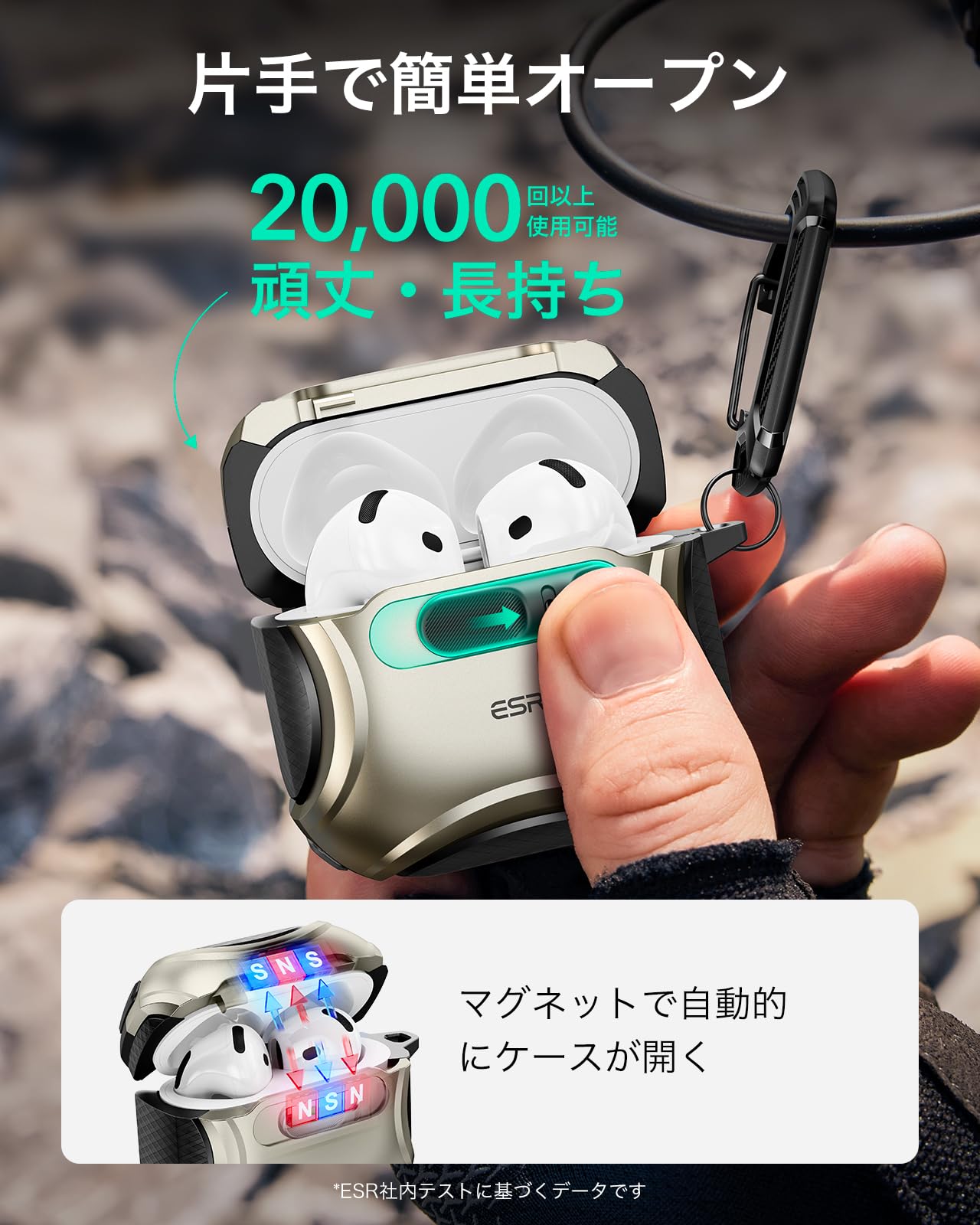 Amazon | ESR AirPods 4 ケース AirPods 第4世代 ケース(2024) (USB-C