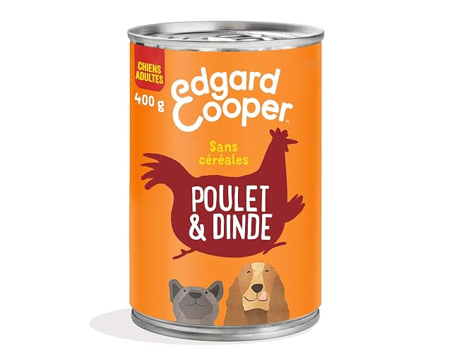 Edgard & Cooper - Caja de Patatas para Perros Adultos sin Cereales, Comida Natural de Pollo y Pavo Fresco…