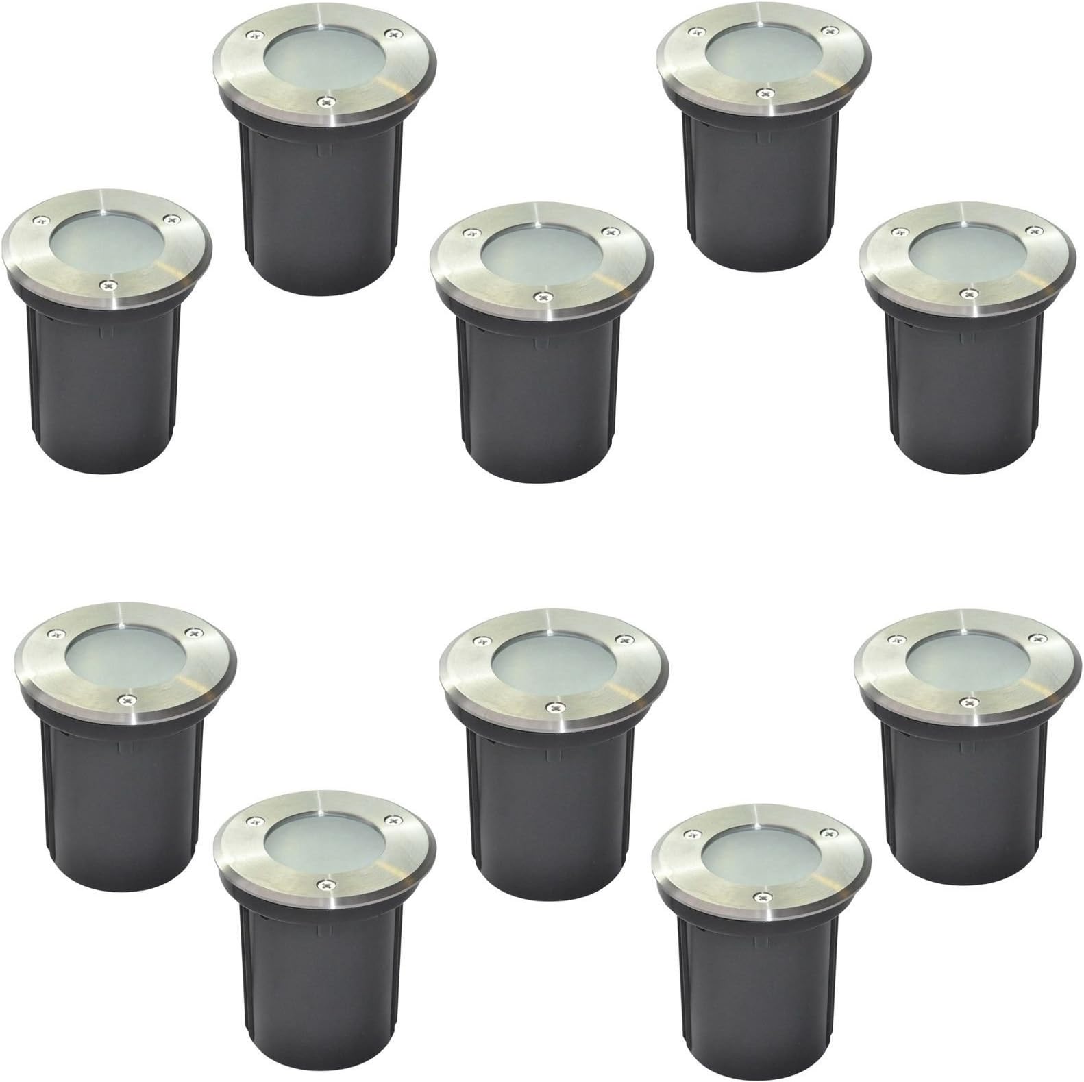 Wholesale 10 Silbo SB8097 Low Voltage 12V 3W LED Landscape In-ground Outdoor or Indoor Waterproof White Color Steel Flood Lighting