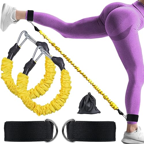 Bandas de resistencia al tobillo con puños, bandas de tobillo para entrenamiento, bandas de ejercicio para entrenamiento de piernas, cadera,