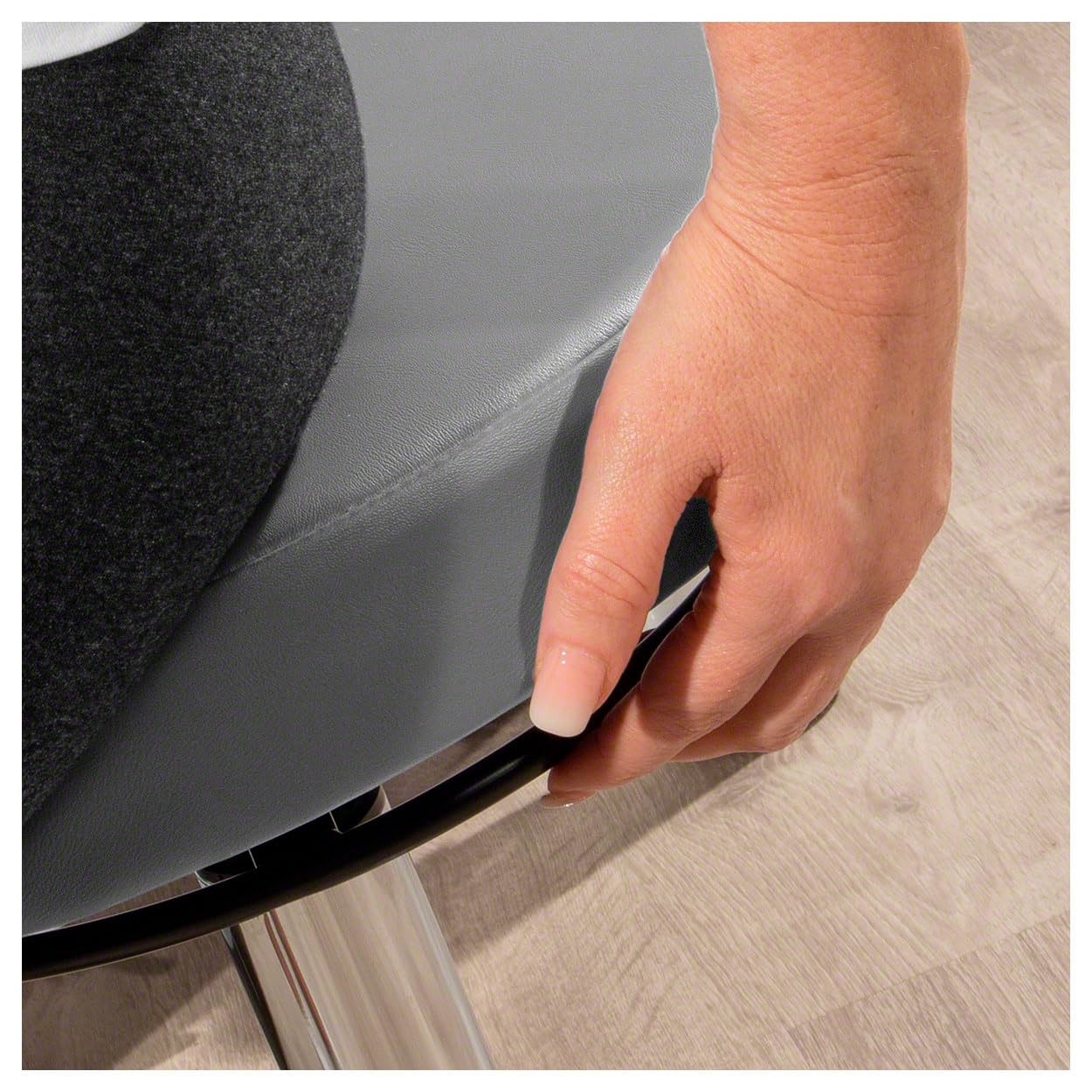 Sport-Tec Drehhocker Exklusiv mit Komfort-Polster und Rollen, Rollhocker Arbeitshocker