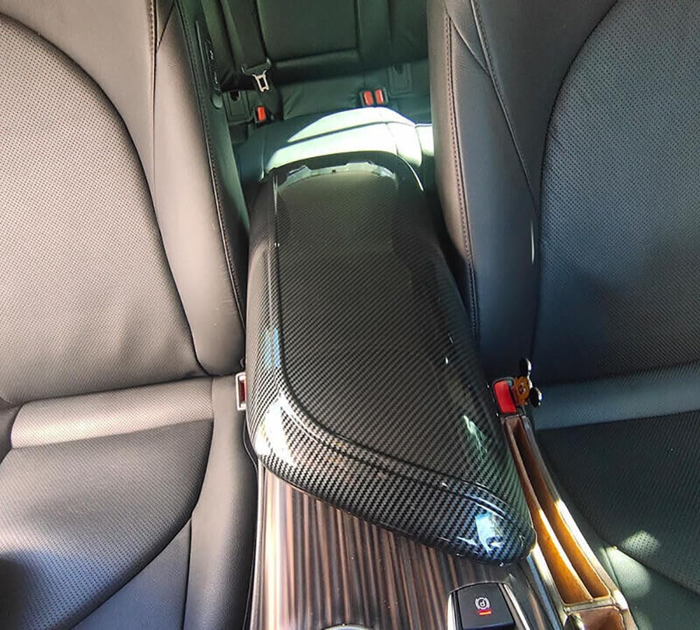 Car Accessories Fit for Toyota Camry 2018-2022 ABS Carbon Fiber Interior Center Console Box Lid Armrest Cover Trim 1PC Set