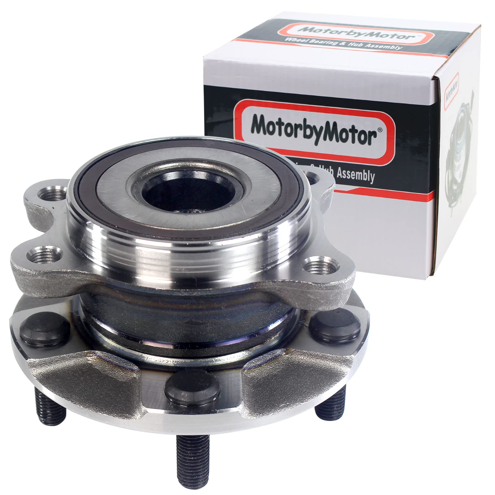 MotorbyMotor 513258 Front Wheel Bearing Hub Assembly Fits for 2006-2018 Toyota Rav4, 2016-2019 Toyota Mirai, 2011-2016 Scion TC (Manual Transmission Only) Wheel Hub Bearing Assembly with ABS 5 Lugs