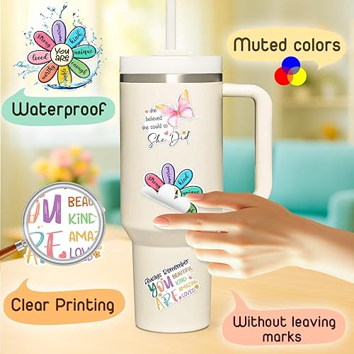 Miniatura 5 de Paquete de calcomanías inspiradoras cristianas para mujer, calcomanías de vinilo impermeables de 3 pulgadas, calcomanías motivacionales basadas en