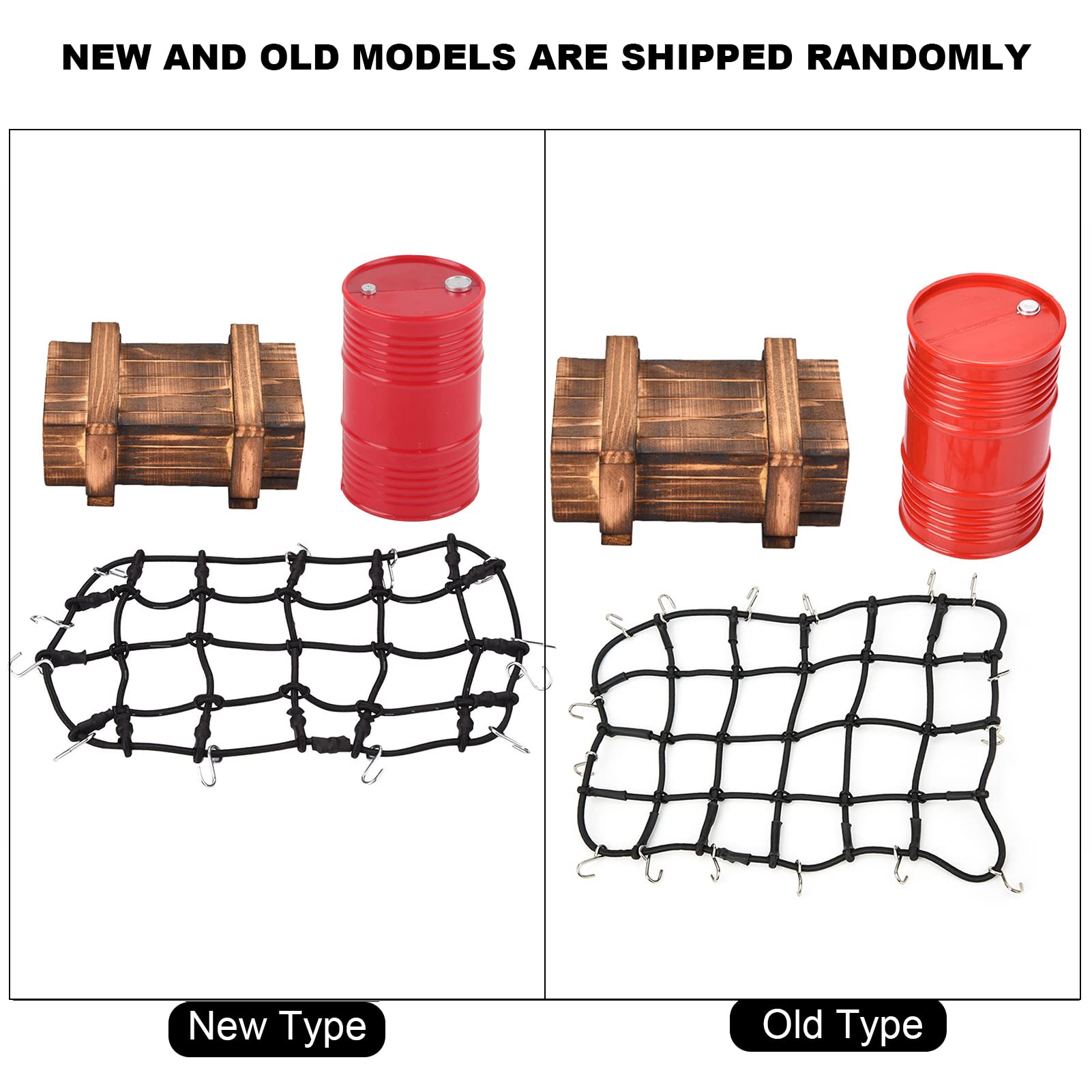 Accessoires Décoration Pour Voiture RC 1/10 - Filet à Bagages, Caisse En Bois, Bidon D'Essence, Pour Crawler - 3