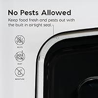 Vista 7 de IRIS USA Contenedor Hermético de Almacenamiento de Comida para Perros, WeatherPro, Hasta 40 libras, Ruedas Removibles, para Contenedor