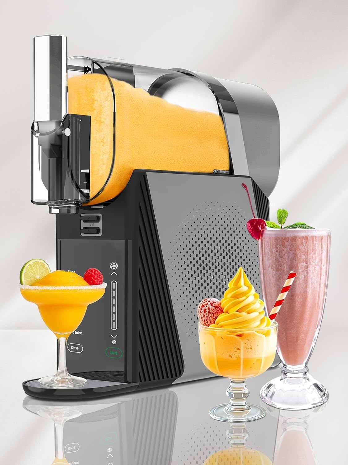 Slushie Machine No Ice Needed, 68oz Slushy Machine for Home with Self-Cleaning Function & 6 Preset Programs, Commercial Professional Frozen Drink Maker for Margaritas Frappés Milkshakes Party Kids