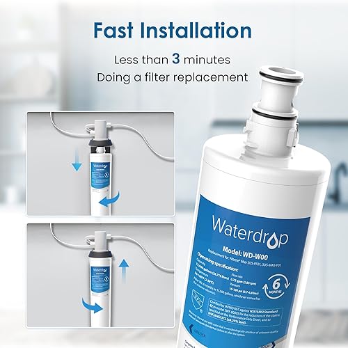 Miniatura 6 de Waterdrop 3US-PF01 Filtro de agua para debajo del fregadero, compatible con Advanced 3US-PF01, 3US-MAX-F01, 3US-PS01, 3US-MAX-S01, Aqua-Pure