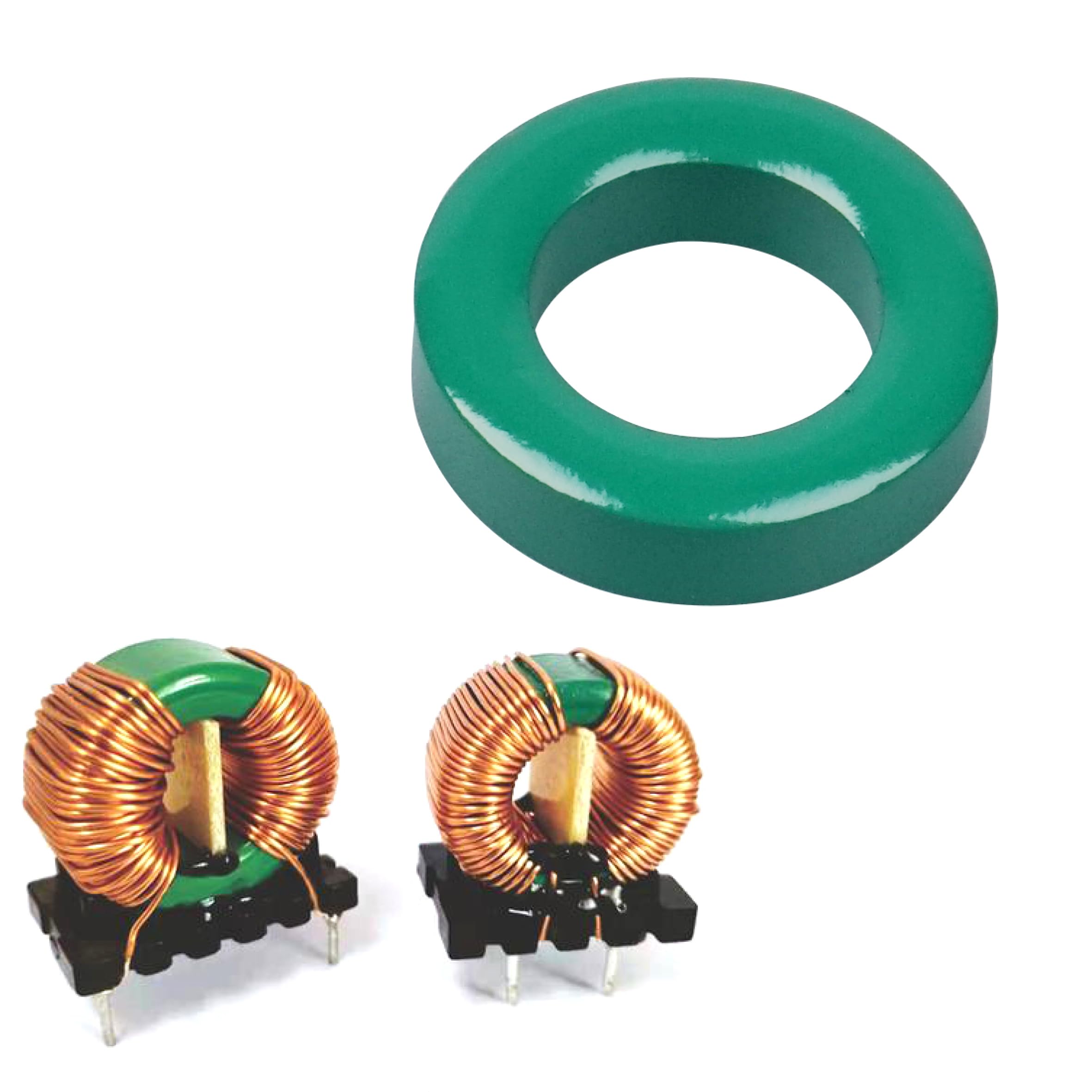 T200-2 Lot de 2 noyaux de ferrite en forme d'anneau | Lot de 2 anneaux magnétiques à haute fréquence pour applications industrielles et scientifiques