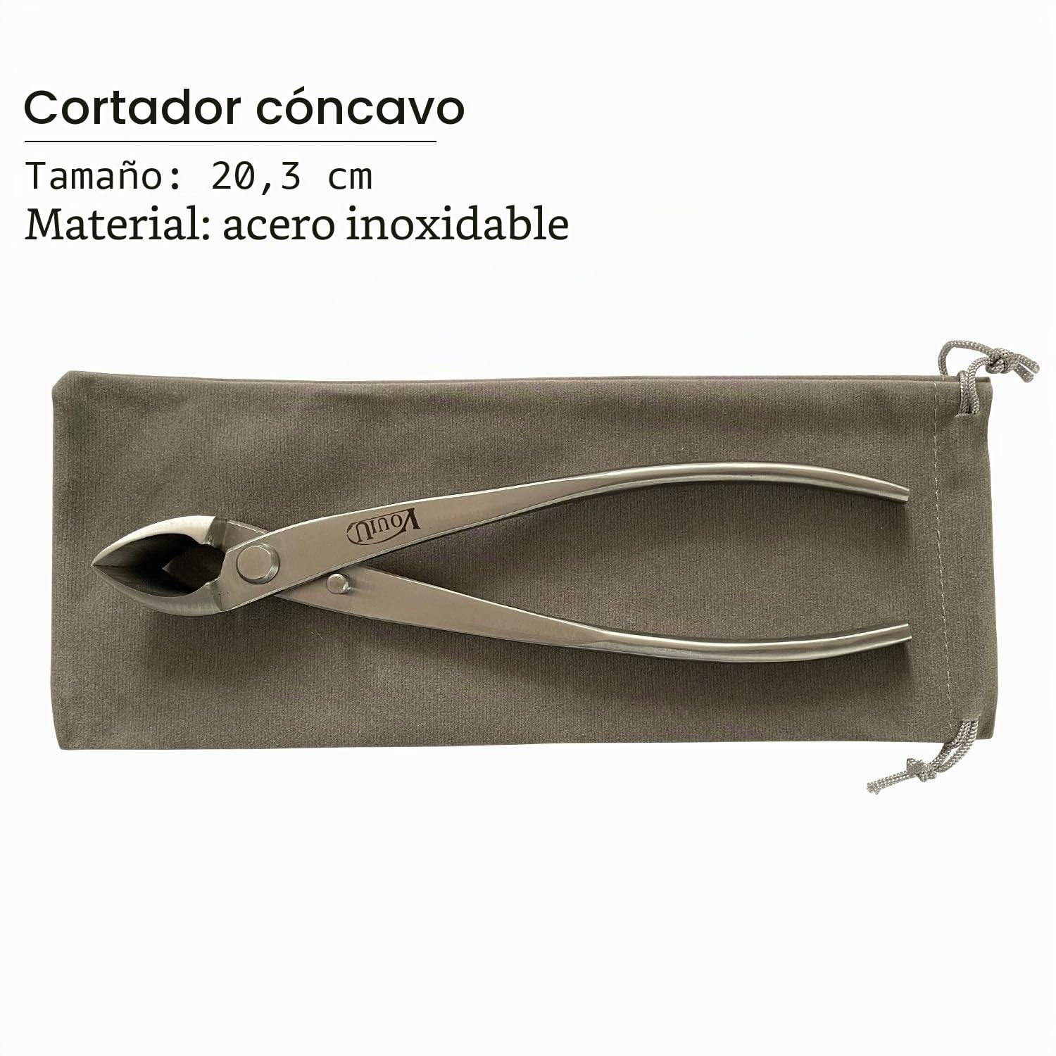 vouiu Cortador cóncavo de 8 Pulgadas para bonsái