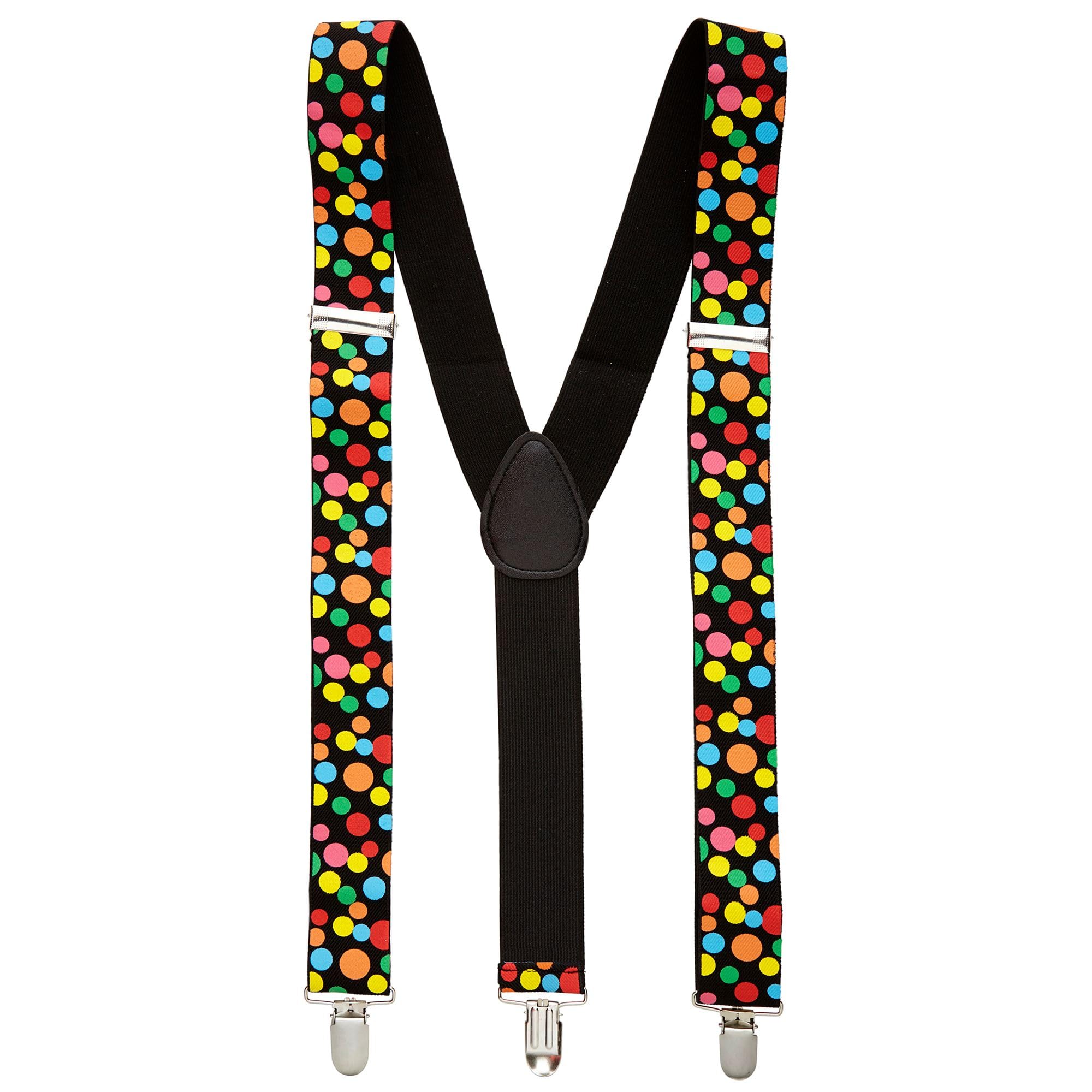 Widmann 7992D Polka Dot Suspenders One Size, Multi-Coloured