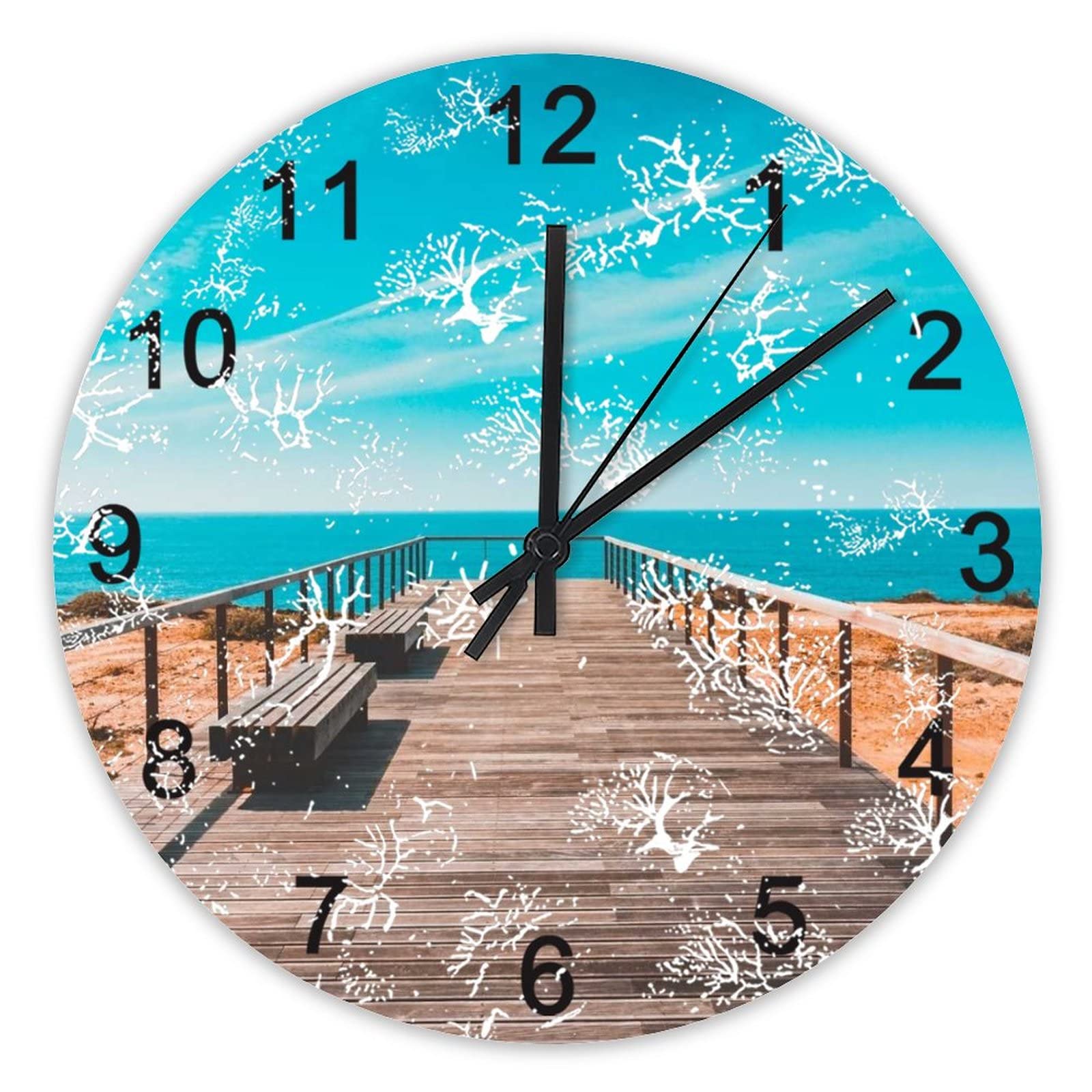 Horloge murale silencieuse grand format pour décoration de bureau et intérieur moderne