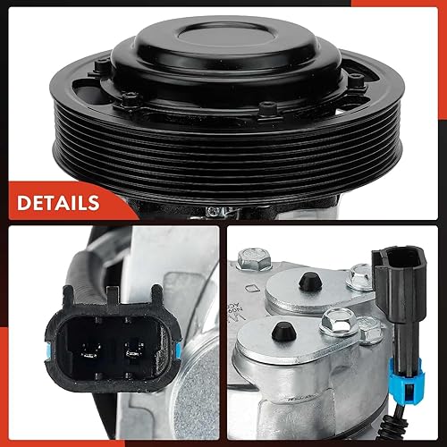 Miniatura 8 de A-Premium Compresor de aire acondicionado con embrague compatible con Volvo VAH 2011-2015, VHD 2008-2015, VNL 2008-2016, VNM 2008-2016 y Mack LEU