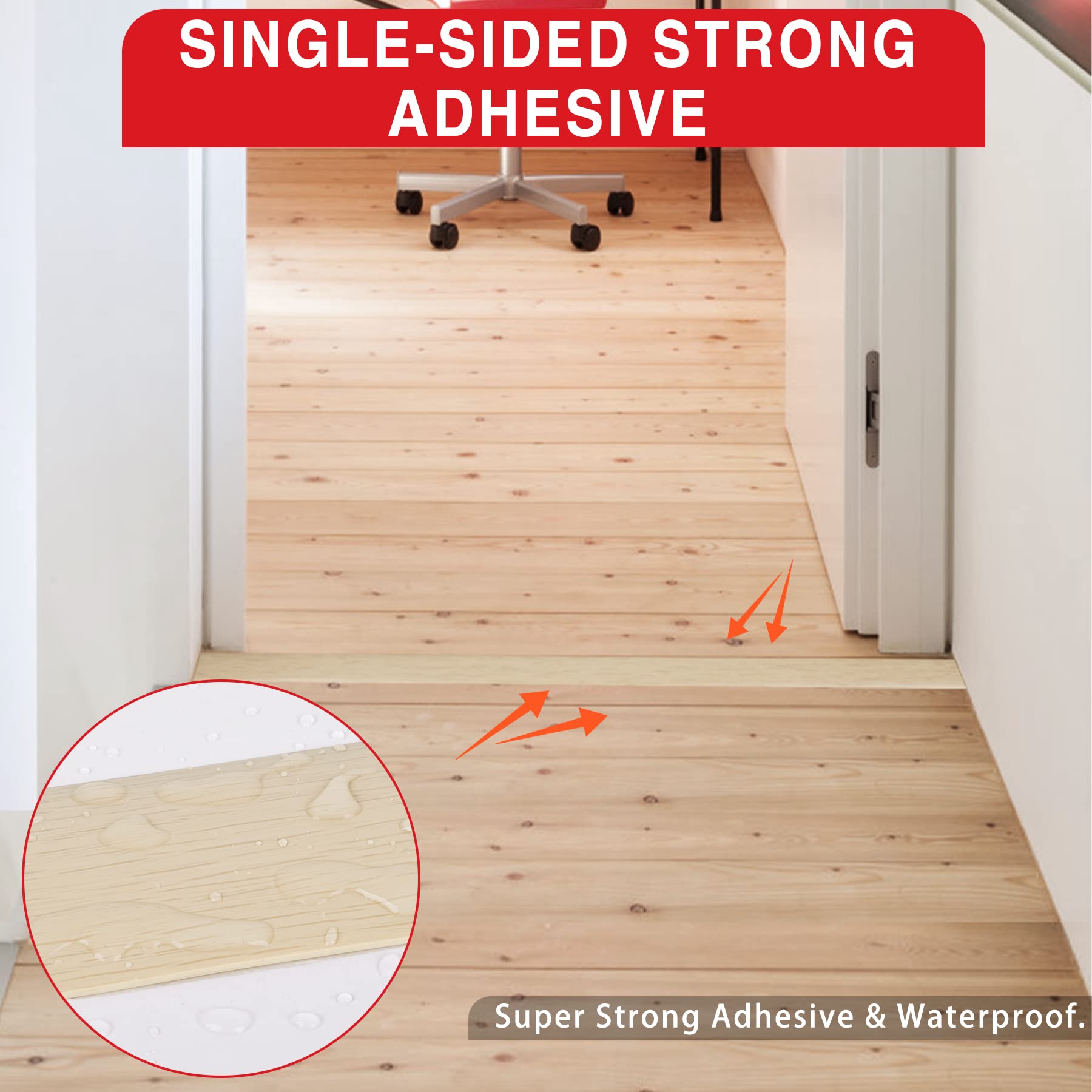 Snapklik.com : ToLanbbt 20 Ft Floor Transition Strip Self Adhesive ...