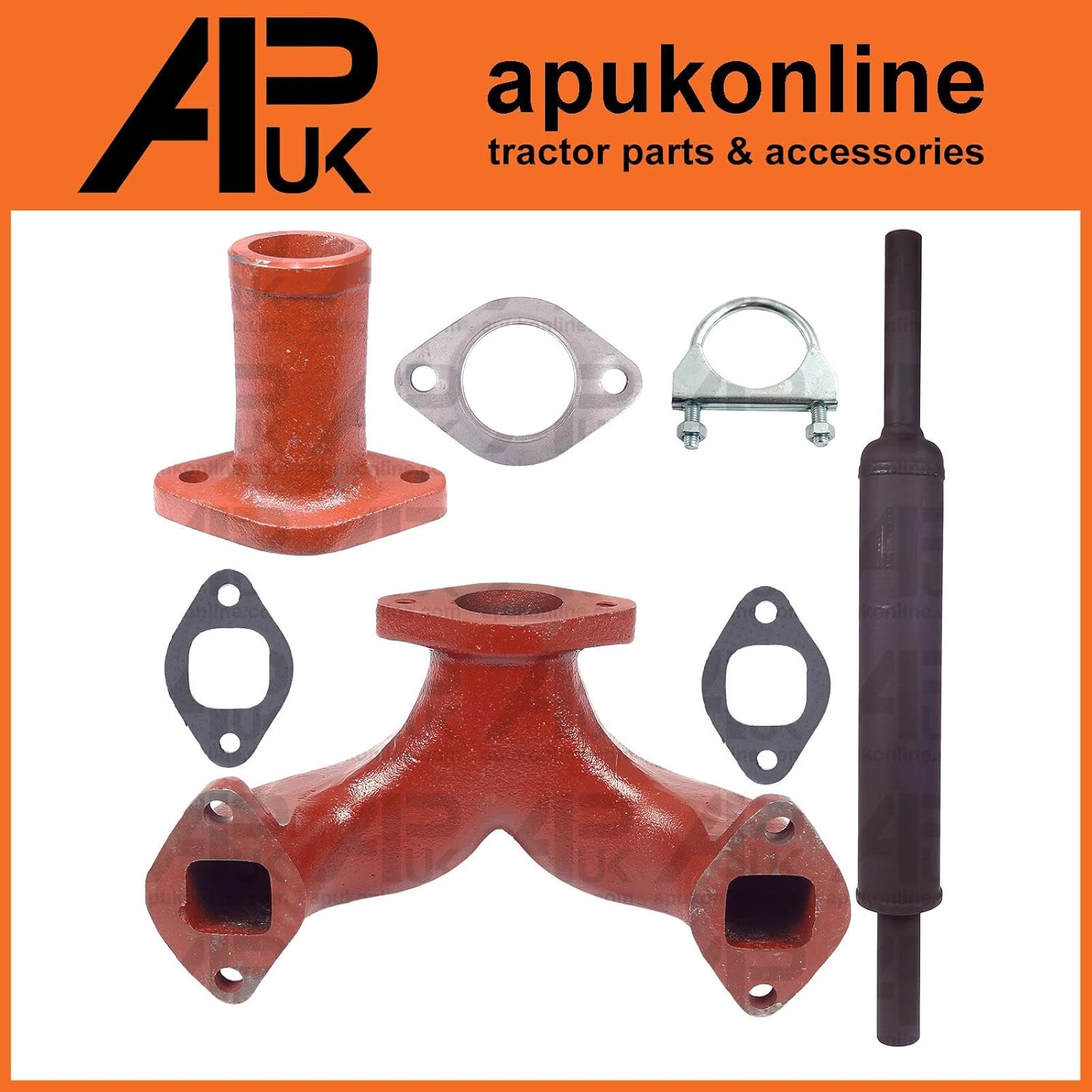 APUK Exhaust Manifold Elbow Pipe Kit Replacement for Case International