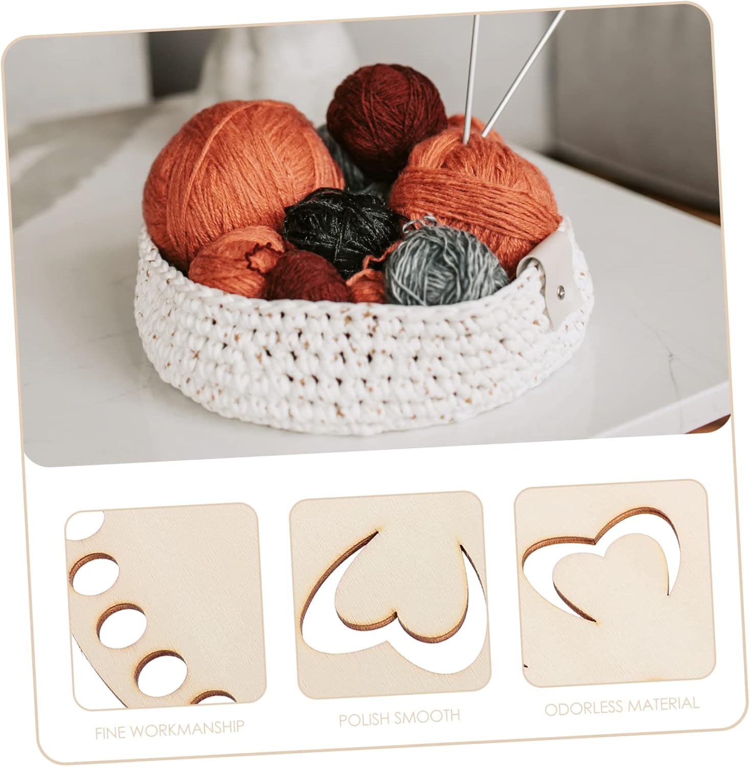 2pcs DIY Knitting Crochet Base Wooden Bag Bottom Shaper Smooth Surface Safe Touch