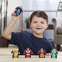 Vista 10 de Transformers Playskool Heroes Rescue Bots Academy Mini Bot Racers Converting Robot Toy Toy Pack 5, coches de juguete coleccionables de 2 pulgadas
