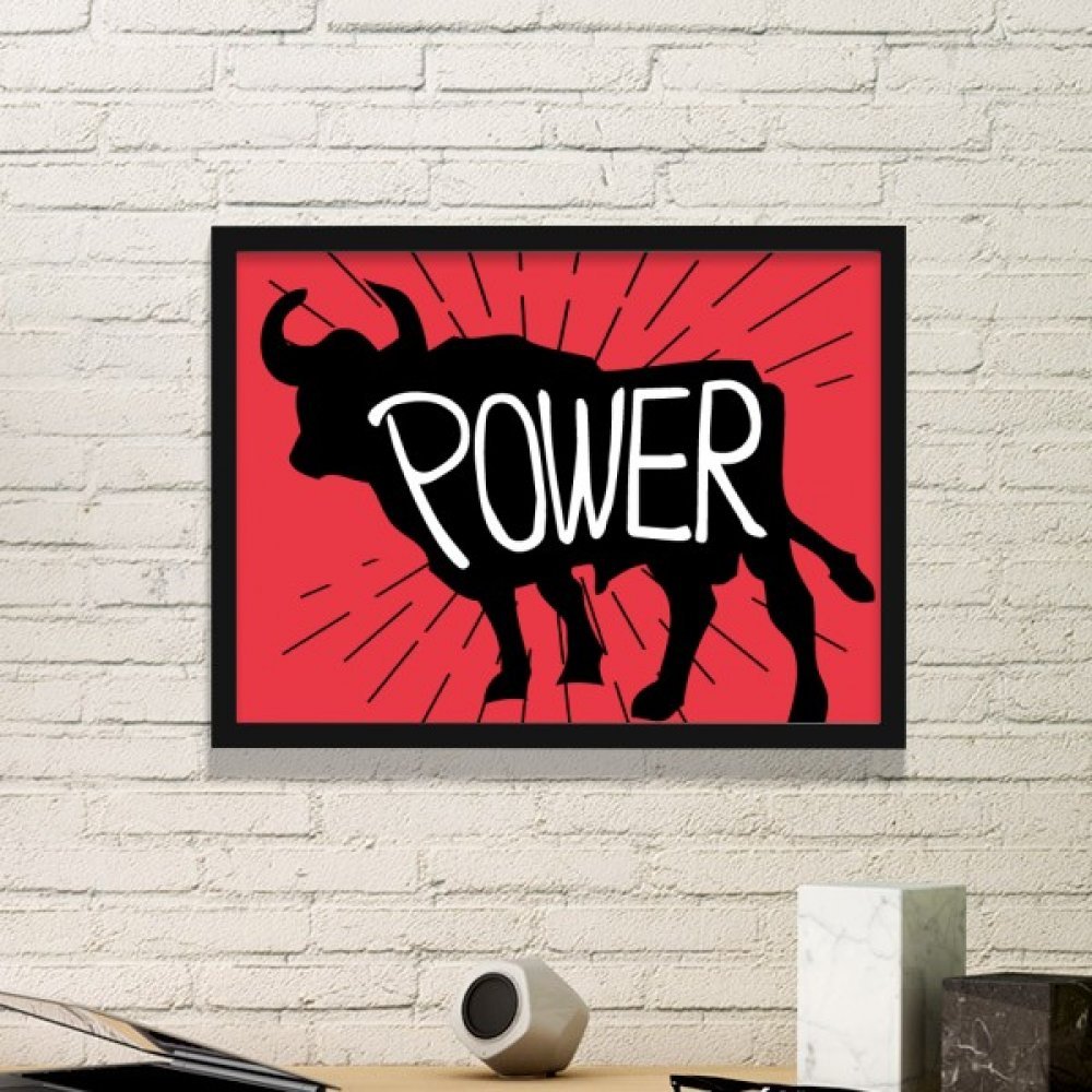 Cadre art prints silhouette vache noir DIYthinker peinture decoration murale maison