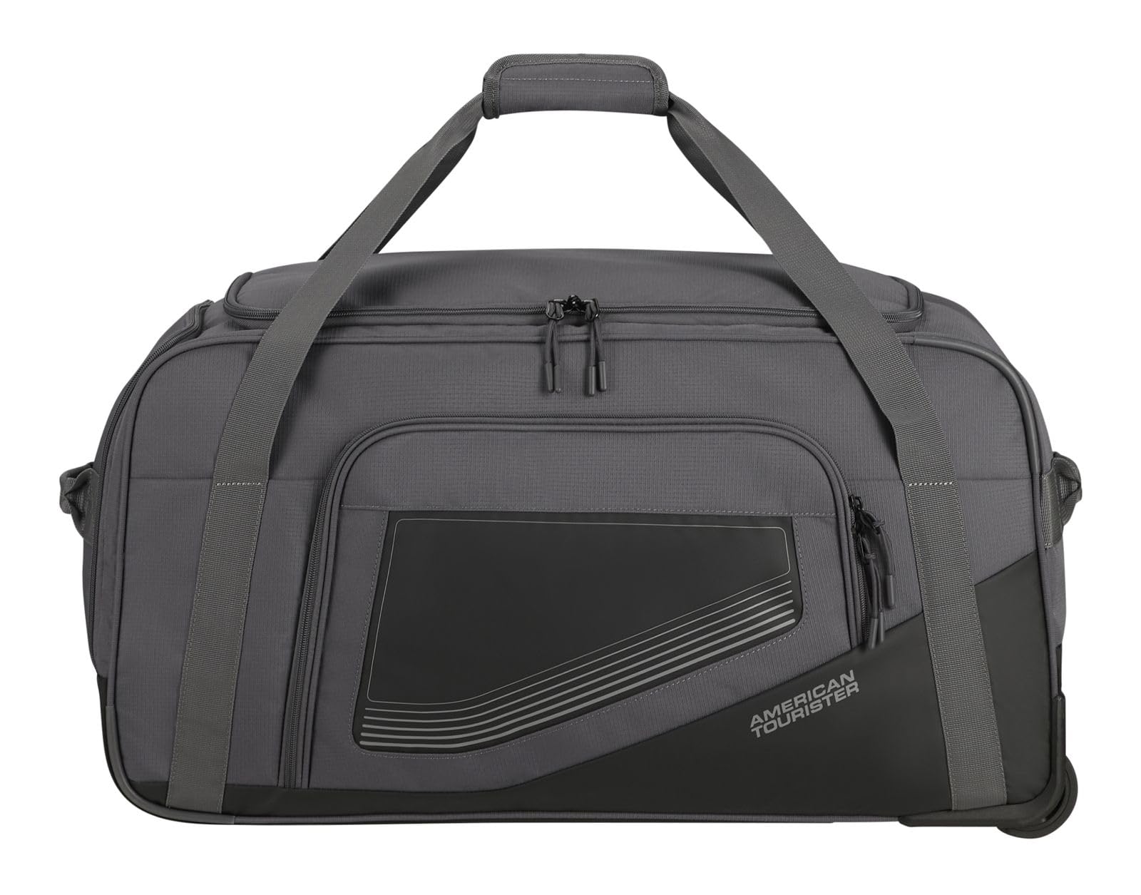 American Tourister City Racer - Reisetasche mit Rollen 68 cm, 98 L - Viel Stauraum & Separates Schuhfach - Wasserabweisend, Mehrere Griffe, Robust - Schwarz
