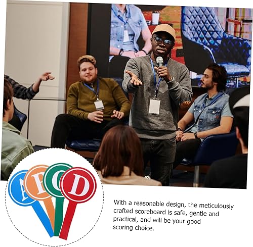 Miniatura 4 de NUOBESTY 4 unids Respuesta paleta de borrado en seco marcador de espuma marcador de votación ABCD tablero de paletas individuales borrables tablas