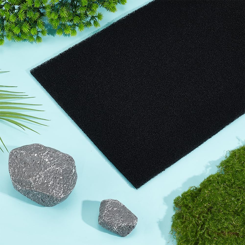 OLYCRAFT 2pcs Activated Carbon Media Pad 30ppi Pre Filter Carbon Sponge Pads Cuttable Activated Carbons Media Pad Aquarium Sponge Filter Pads for Fish Tank Filters Aquarium-91x30.7x1cm - Image 4