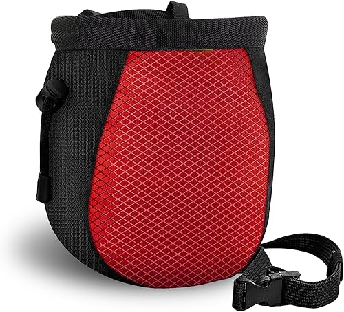 Bolsa de tiza de escalada - Bolsa de tiza negra ajustable para equipos de escalada en roca