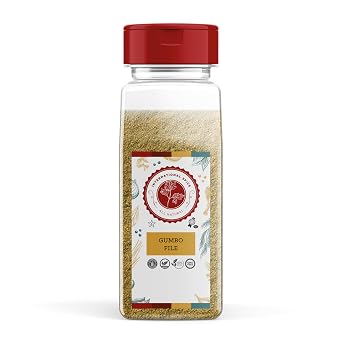 Gumbo File Powder Seasoning Mix by International Spice, Exotic Spices, Louisiana Cajun Seasoning Blend, Gourmet Spice Mix, 14.5 oz Bottle