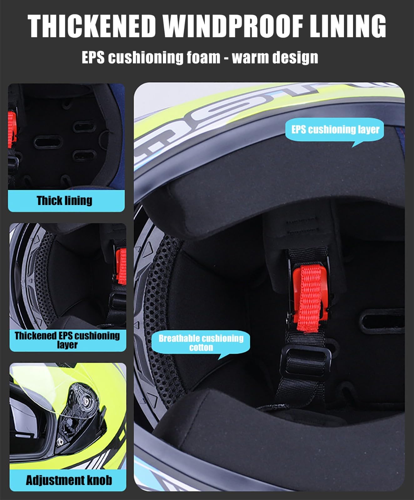 Kask motocyklowy, unisex, lekki kask motocyklowy, integralny kask do sportów ulicznych, wycieczek, rowerów wyścigowych, jazdy na motocyklu ochronna osłona na zderzenie, certyfikat ECE 22.06