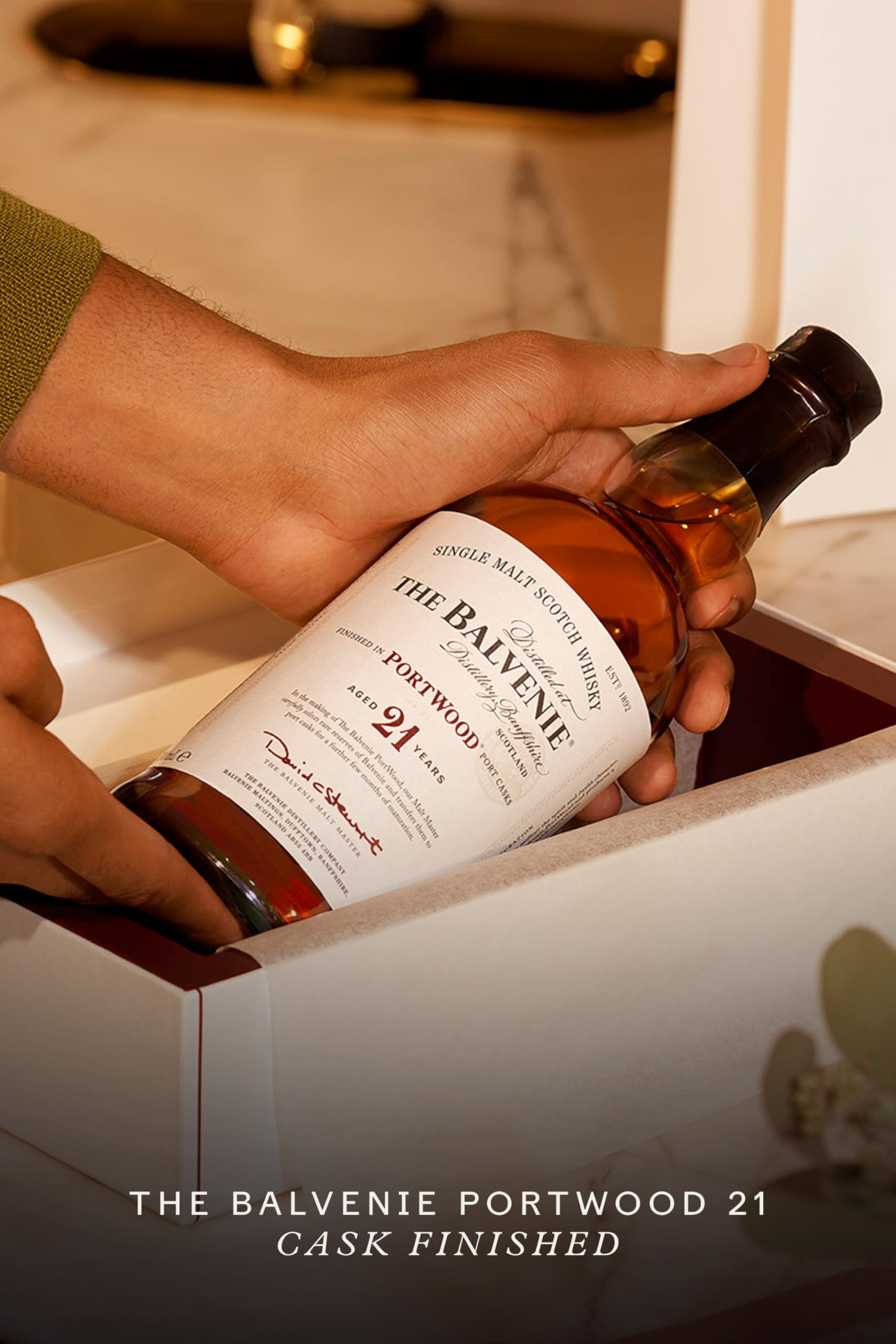 The Balvenie Portwood Single Malt Scotch Whisky 21 Jahre mit Geschenkverpackung, 70cl