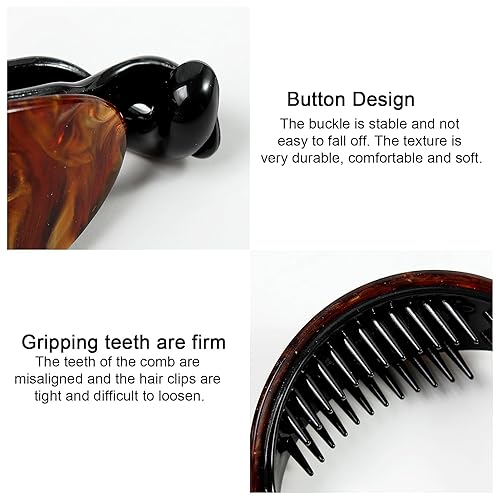 Miniatura 3 de Mistofu 3 pinzas para el cabello curvadas francesas para mujer, antideslizantes, agarre fuerte, agarre cómodo, accesorio de belleza para niñas,