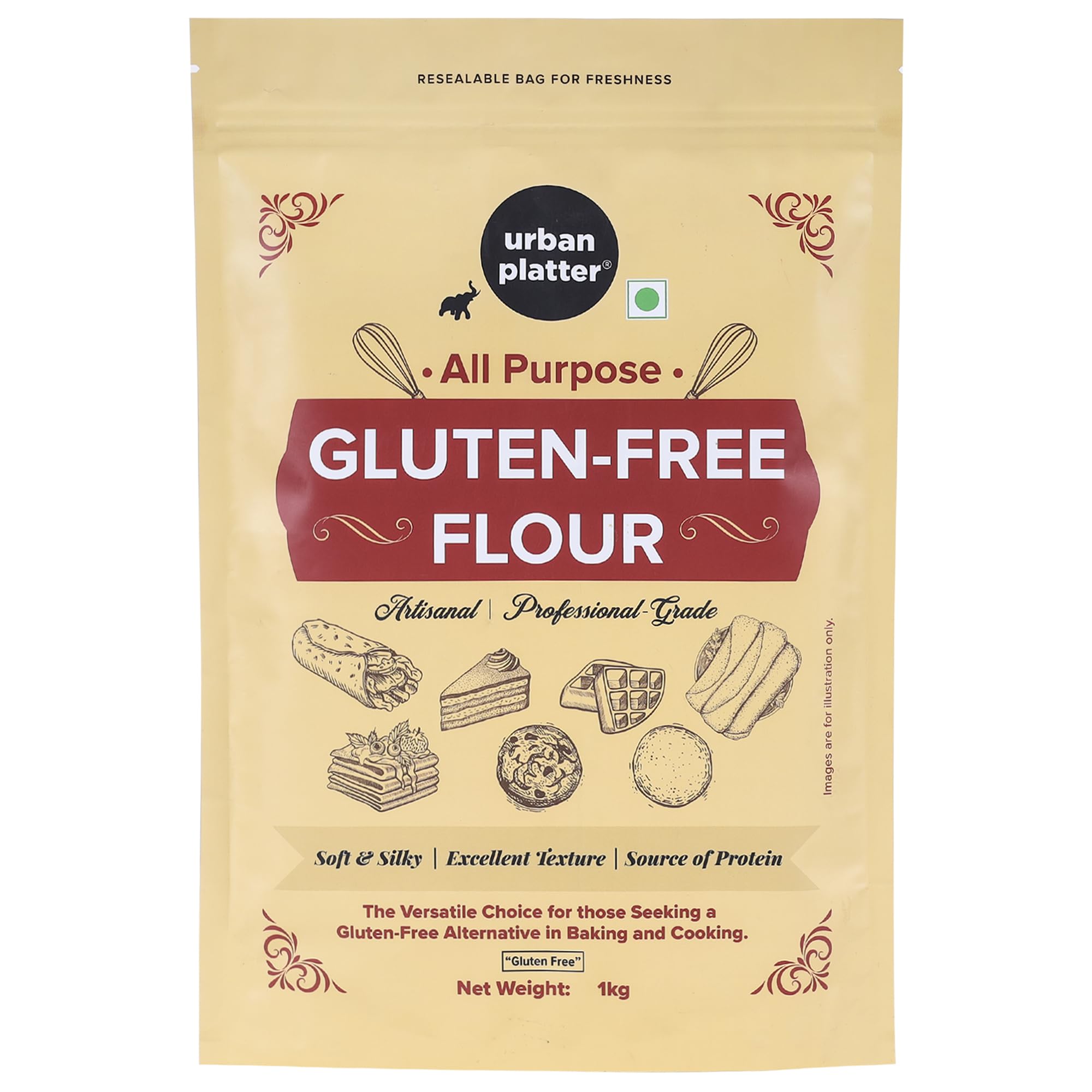 Urban Platter All Purpose Gluten-Free Flour, 1kg (B091CYXVJG) Amazon Price History, Amazon Price Tracker
