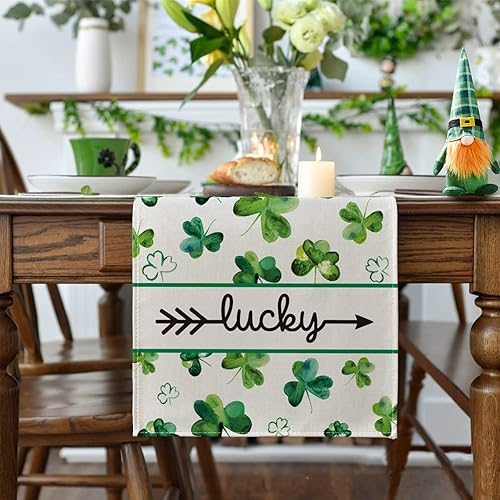 Miniatura 2 de Camino de mesa para el día de San Valentín 3 piezas con 2 manteles individuales de leopardo corazón búfalo a cuadros rojo y blanco decoración de