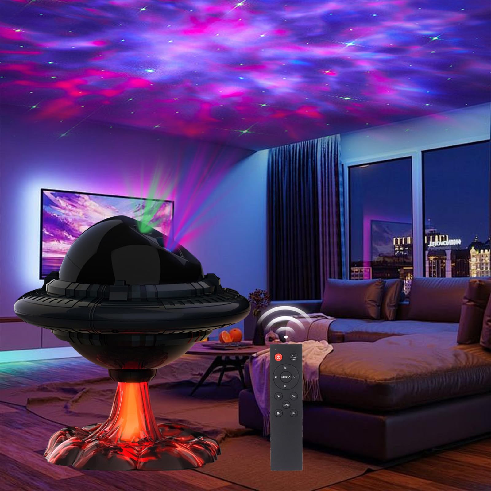 プロジェクター Nebula Nova Ceiling Projecter Night Light Projector Galaxy Nova Halloween Christmas Star Lamp