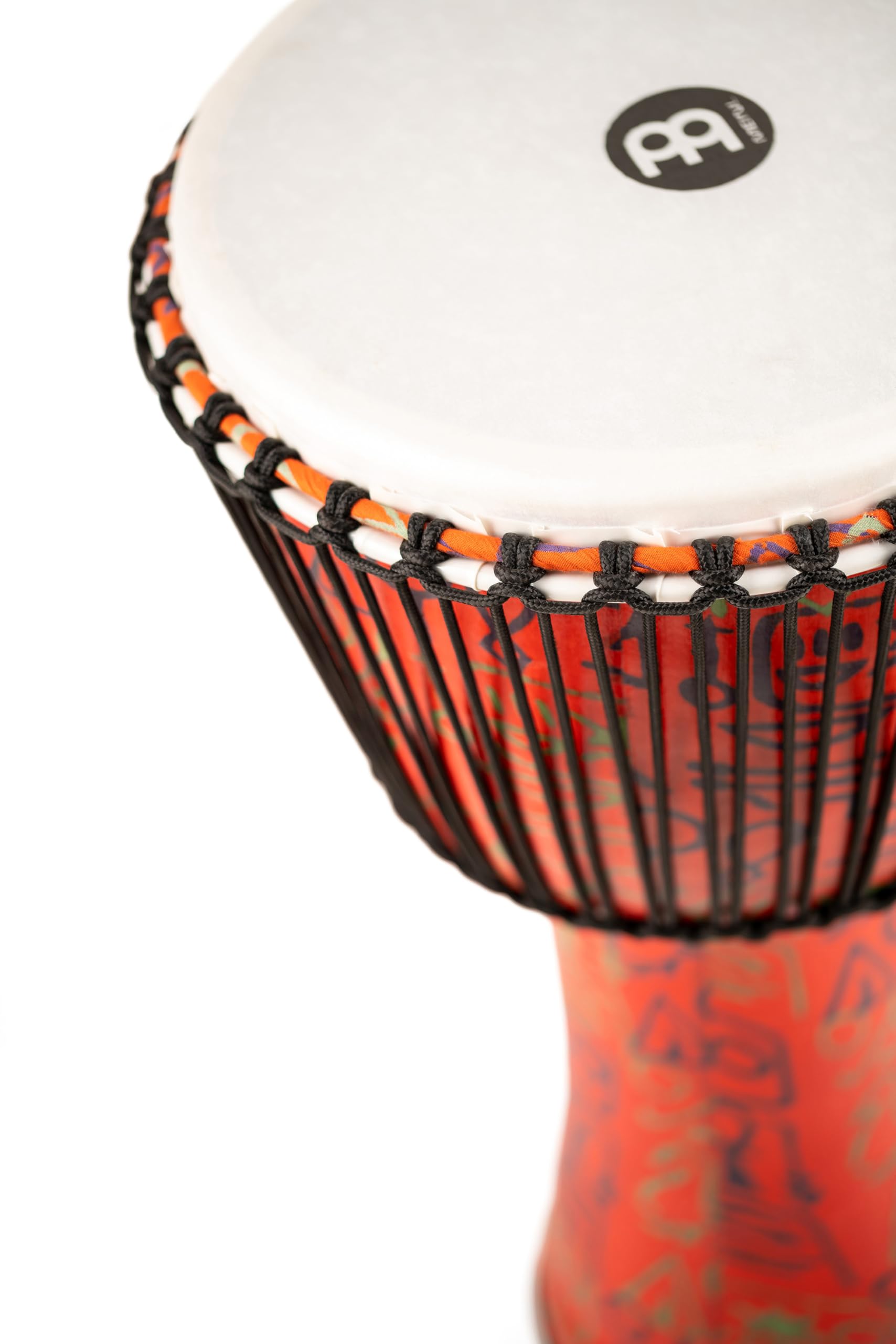 Meinl Percussion Rope Travel Djembe - Sehr große Handtrommel - Mit Nylonseilen - Durchmesser 14 Zoll - Kunststoff, Mehrfarbig (PADJ1-XL-F)