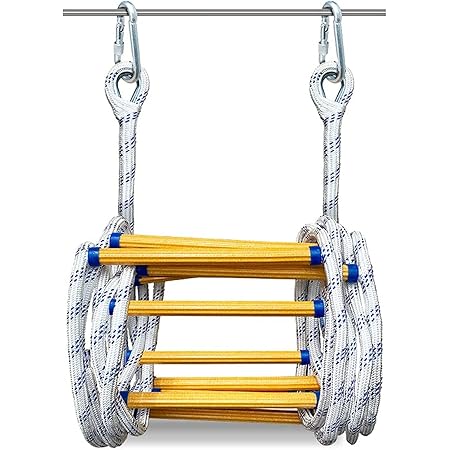 ISOP Fire Escape Ladders 13ft | Retractable Ladders for 2 Story Homes ...