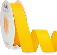 Vista 13 de Ribbli Cinta de Grogrén Amarillo Maíz, 1-1/2 pulgadas x 25 Yardas Continuas, Usar para Lazos Accesorios para el Cabello DIY, Envoltura de Regalos