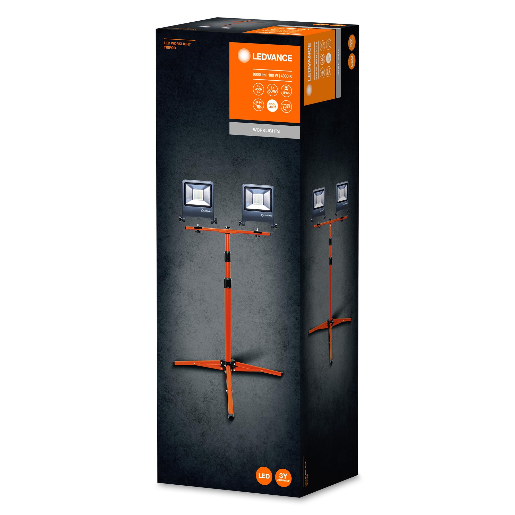 Ledvance Światło Robocze Led, Pomarańczowy/Szary, 2 x 50W