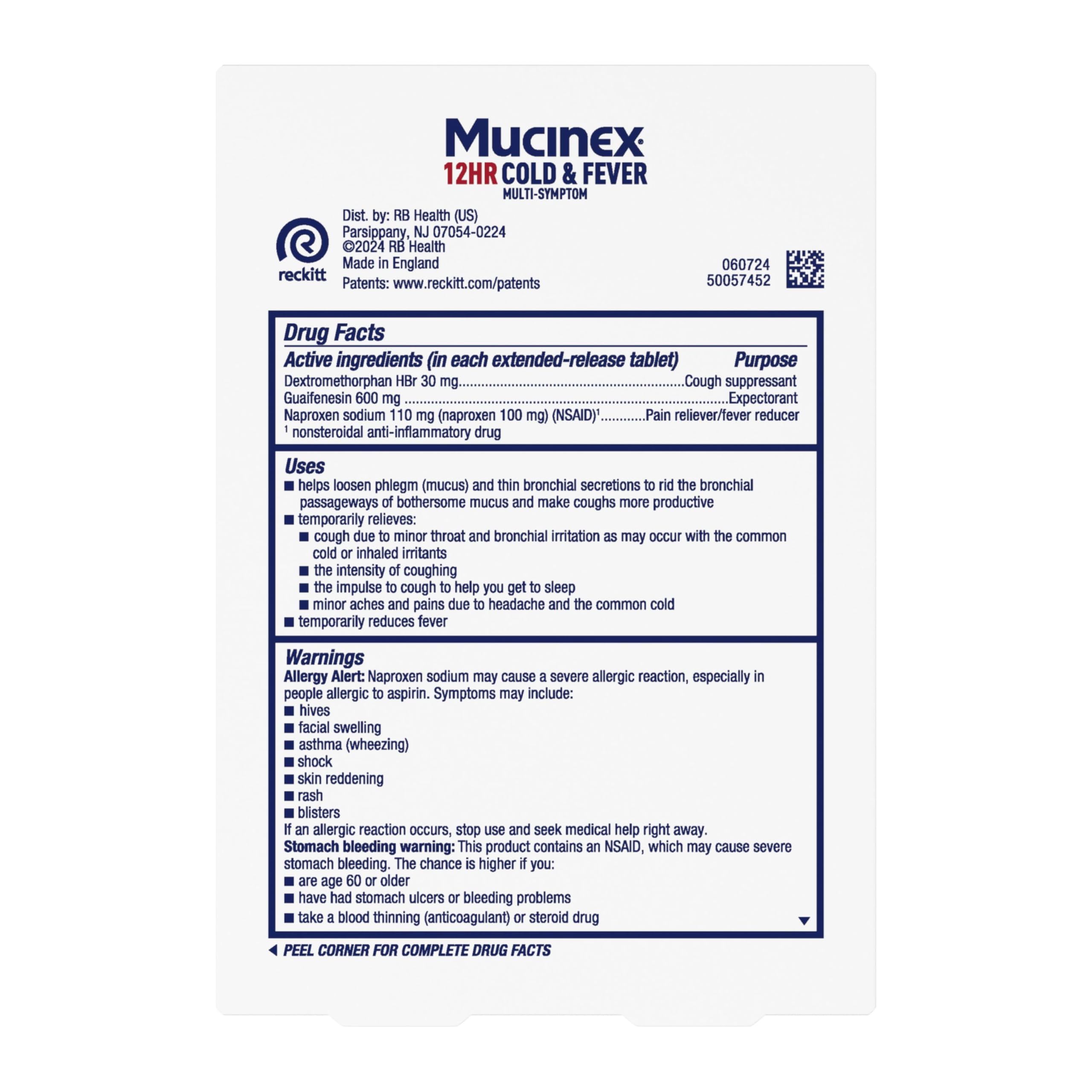 Mucinex 12Hr Cold and Flu Medicine for Adults, All Day Relief, 16 Tablets — Amazon image 11