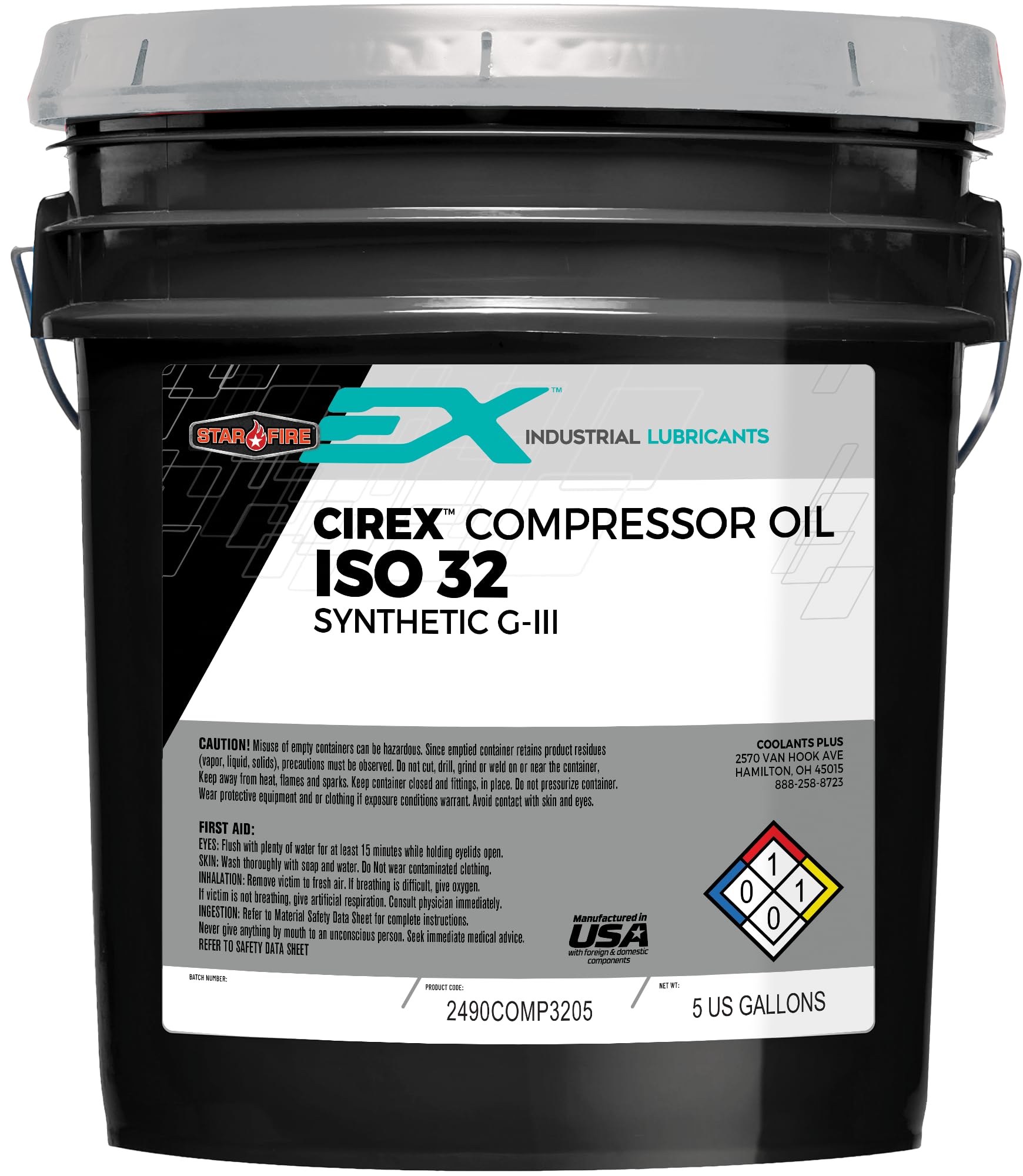 STARFIRE Premium LUBRICANTS CIREX Syn Comp 32 (G-III), 5 Gallon, Pail