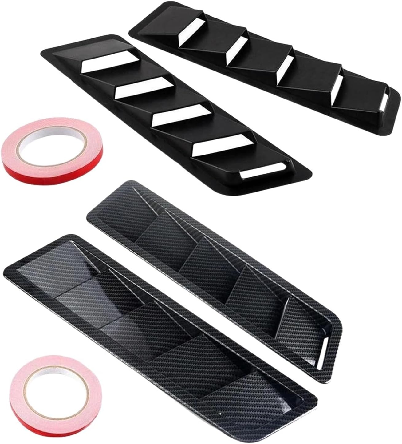 Vent Louver Cooling Panel Air Flow Intake Scoop Carbon Patterned Vent Louver Scoop Cover Car Bonnet Hood Car Accessories(ABS) image 3