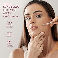 Vista 2 de SINAHET Herramienta de Dermaplaning (12 unidades), Maquinillas de Afeitar Faciales Profesionales para Mujer, Eliminación de Vello Facial y de Cejas