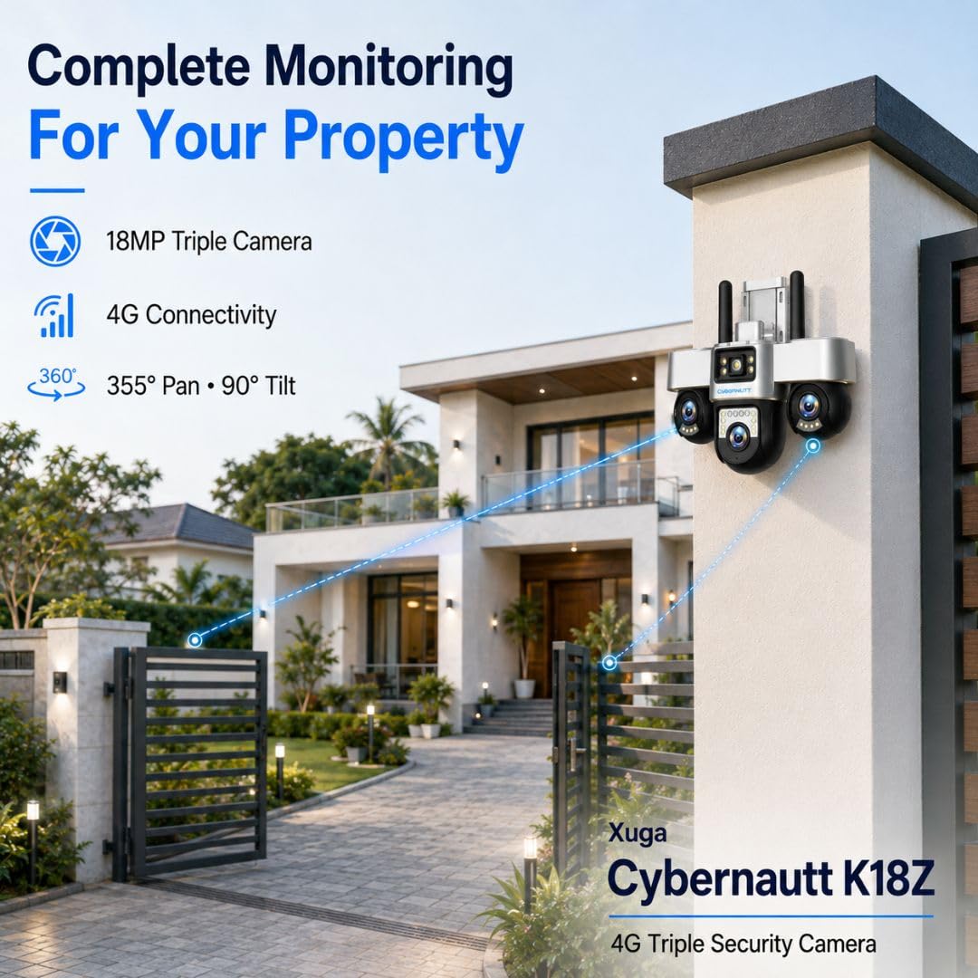 XUGA Cybernautt K18Z 4G CCTV Camera - 3 Lens System -2 XUGA Cybernautt K18Z 4G CCTV Camera - 3 Lens System -2
