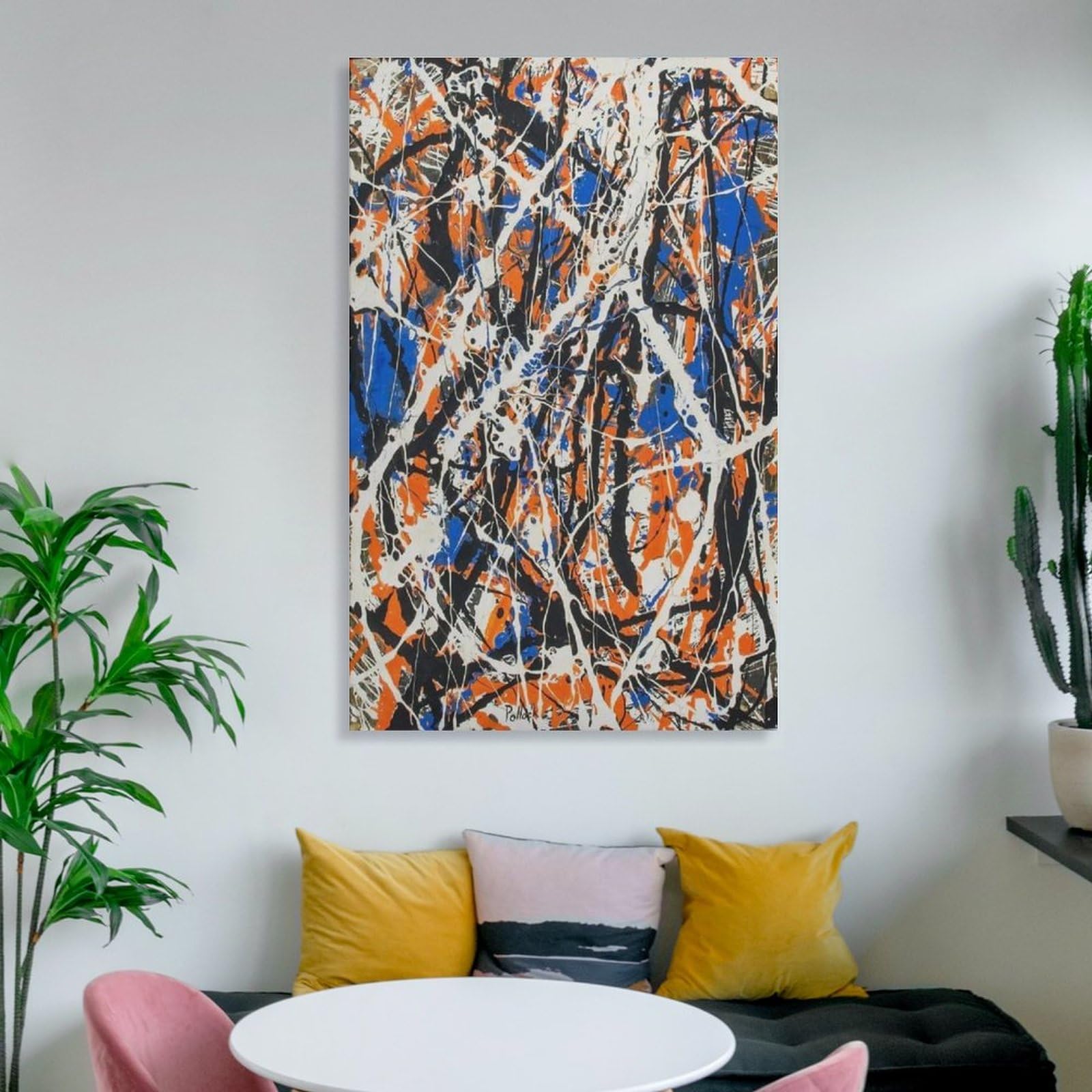 ジャクソン・ポロック 抽象絵画ウォールアート ジャクソン ポロック スタイルの抽象画 手作り 高級スタイル モダン