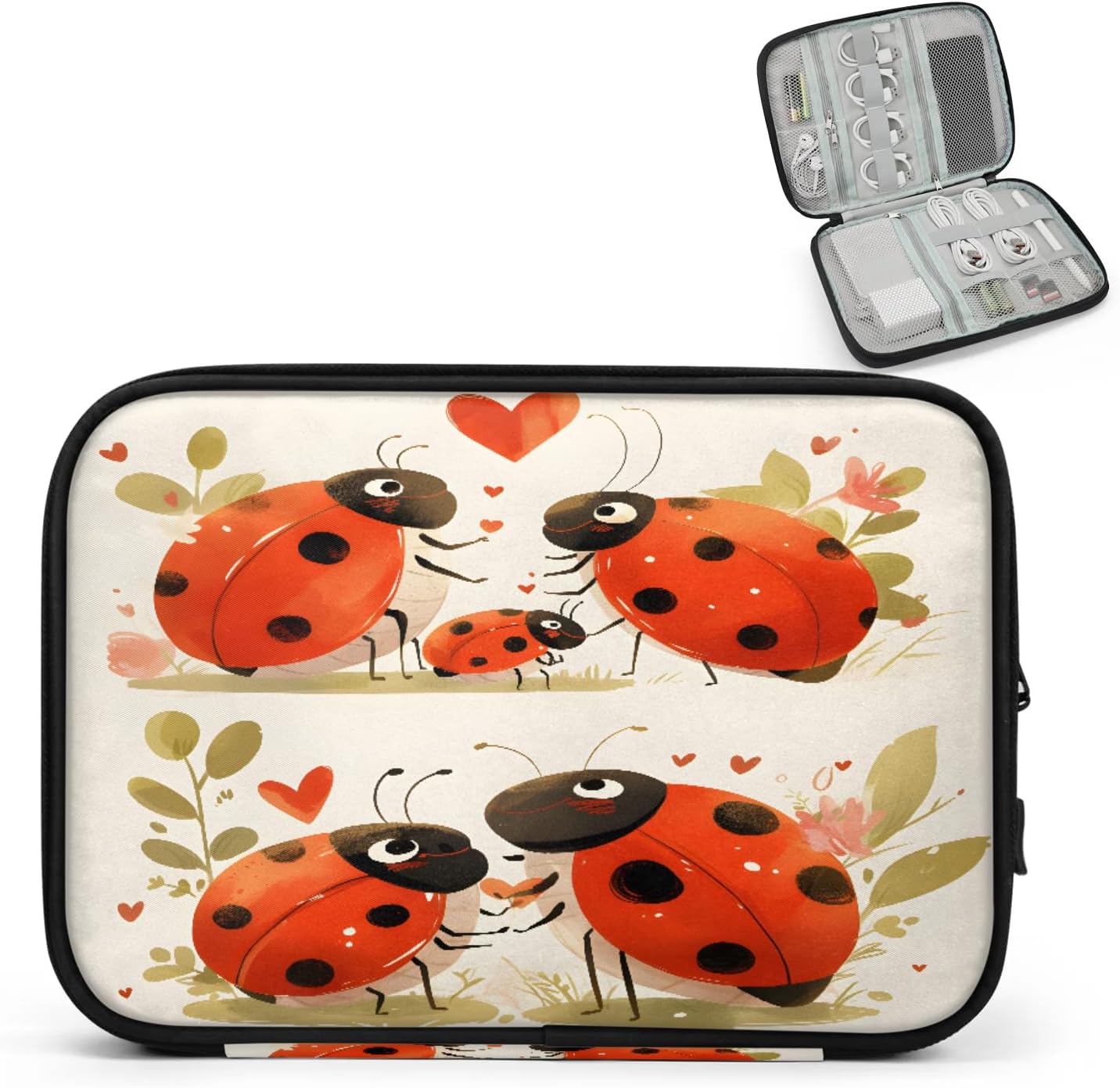 Spring Ladybugs Cable Storage Bag