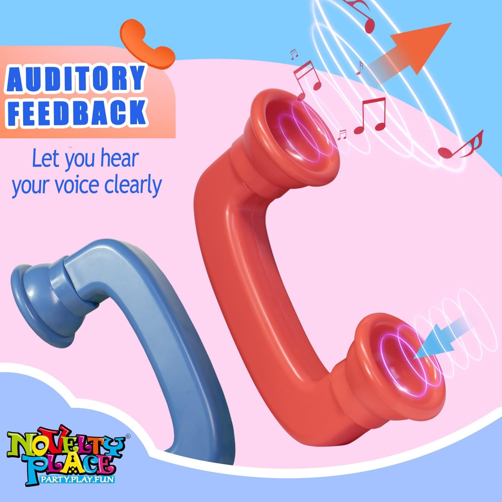 2 Pcs Speech Therapy Tools and Speech Oral Kit - Fun Speech Therapy Toys for Toddlers, Talking Aid for Home Learning, and Essential Speech Therapy Materials for Kids (Red and Blue) 2