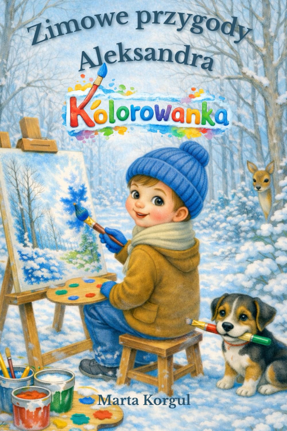 Zimowe przygody Aleksandra: kolorowanka