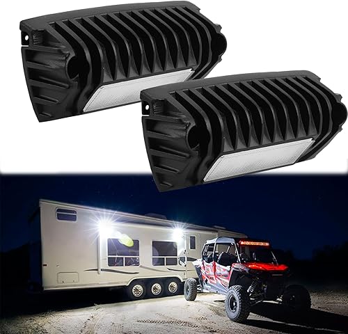 Chelhead Luces exteriores de caravana, luz de porche RV de 12 V, luz de aluminio de baja corriente, iluminación de escena LED compatible