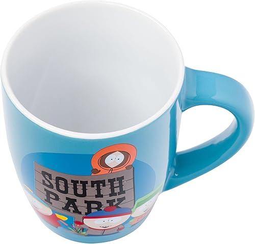 Miniatura 3 de Silver Buffalo South Park Kids and Logo Jumbo - Taza de cerámica curvada, 25 onzas
