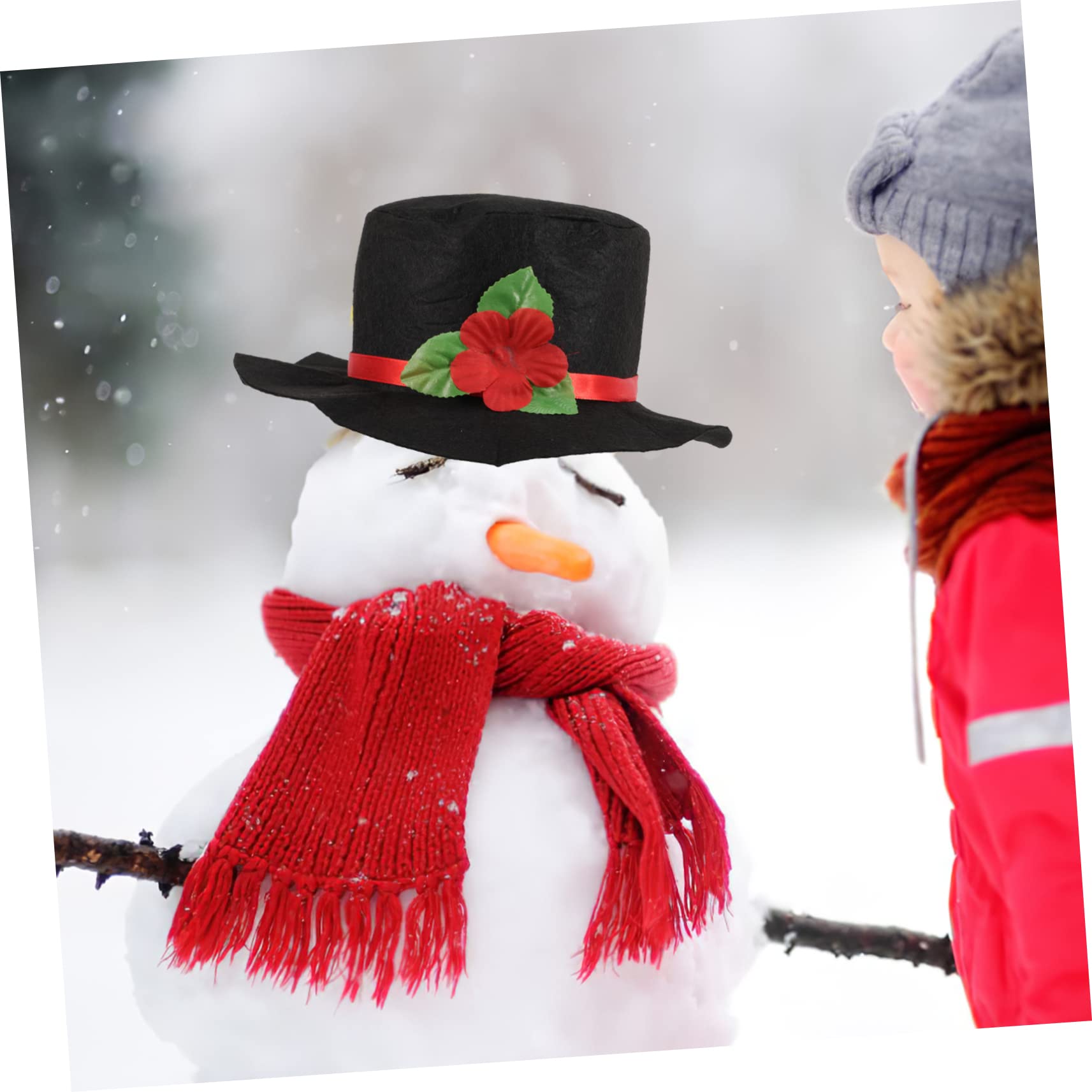 TOPBATHY 4 Sätze Schneemann Verkleiden Sich Schneemann Bausatz Für Weihnachten Schneemann-Kleidungsset Zubehörsets Für Schneemänner DIY Schneemann-anziehset Schneemann DIY Polyester